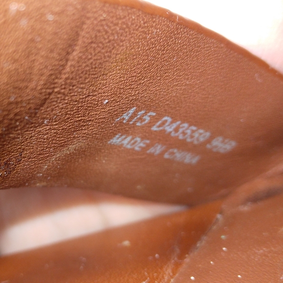 Cole Haan 'Amavia' Genuine Leather Open Toe Block Heel Sandals in Caramel Sz 9.5 - Picture 9 of 10